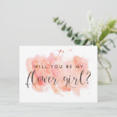 Wirst du meine Blumenmädchenkarte sein? Einladung (Stehend Vorderseite)