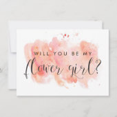 Wirst du meine Blumenmädchenkarte sein? Einladung (Vorderseite)