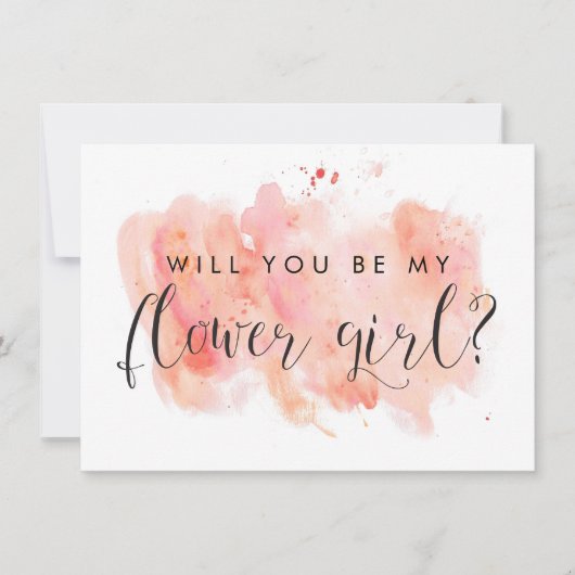 Wirst du meine Blumenmädchenkarte sein? Einladung (Vorderseite)