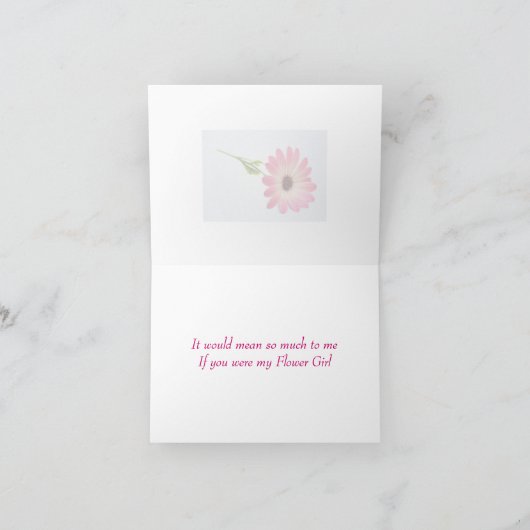 Wirst du meine Blumenmädchenkarte sein? Einladung (Innenseite)