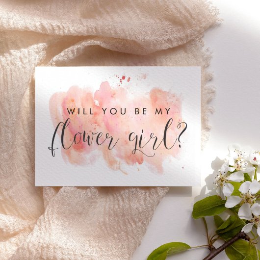 Wirst du meine Blumenmädchenkarte sein? Einladung