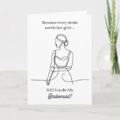Wirst du meine Brautjungfer? Karte (Vorderseite)