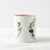 Wirst du meine Brautjungfer sein, blaue Blumen-Tas Zweifarbige Tasse (Mittel)