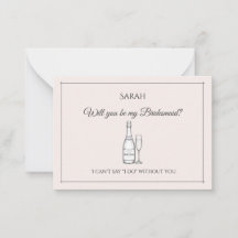 Wirst du meine Brautjungfer sein | Elegant Minimal
