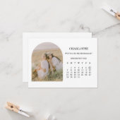 Wirst du meine Brautjungfer sein - Foto-Kalenderka Karte (Vorderseite/Rückseite Beispiel)