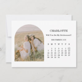 Wirst du meine Brautjungfer sein - Foto-Kalenderka Karte