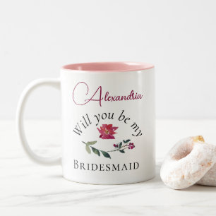 Wirst du meine Brautjungfer sein Weihnachten Poins Zweifarbige Tasse