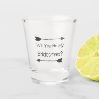Wirst du meine Brautjungfer? Vorschlag Schnapsglas