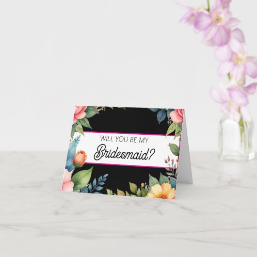 Wirst du meine Brautjungfer werden Karte (Orchidee)