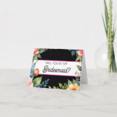 Wirst du meine Brautjungfer werden Karte (Vorderseite)