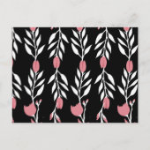 Wirst du meine Brautjungfrau in Rosa und Schwarz s Einladungspostkarte (Rückseite)