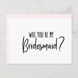 Wirst du meine Brautjungfrau sein, Bridesmaid Card Einladungspostkarte