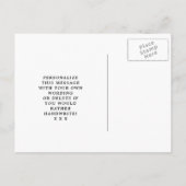 Wirst du meine Bridesaid-Karte sein Winterschnee? Einladungspostkarte (Rückseite)