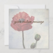 Wirst du meine Bridesmädchen sein, rote Mohnkarte? Einladung (Rückseite)