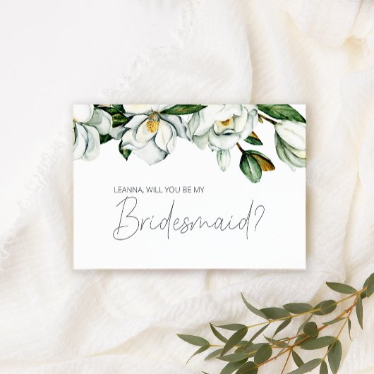 Wirst du meine Bridesmädchen White Magnolia Floral