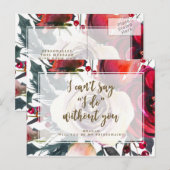 Wirst du meine Bridesmädchenkarte sein, Winter rot Einladungspostkarte (Vorne/Hinten)