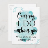 Wirst du meine Bridesmaid-Frage-Karte sein? Einladungspostkarte (Vorne/Hinten)