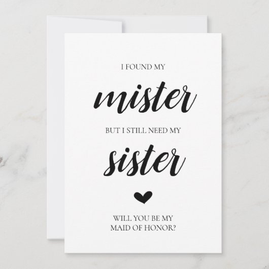 Wirst du meine Bridesmaid-Karte sein? Einladung (Vorderseite)