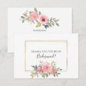 Wirst du meine Bridesmaid sein, die rot und rot is (Vorne/Hinten)