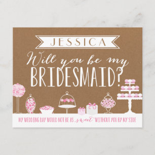 Wirst du meine Bridesmaid sein  Überlaufhilfe Einladung