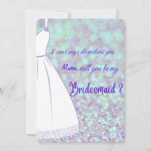 Wirst du meine Bridesmaid-Trauzeugin sein? Einladung