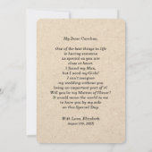 Wirst du meine Ehrenmatrone sein? Benutzerdefinier Einladung (Rückseite)