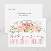 Wirst du meine Ehrenmatrone sein? | Bridesmaid Einladung (Vorne/Hinten)