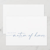 Wirst du meine Ehrenmatrone sein? | Dusty Blue (Vorne/Hinten)