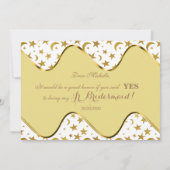 Wirst du meine Ehrenmatrone sein? Gold Bling Desig Einladung (Rückseite)