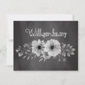 Wirst du meine Ehrenmatrone sein? | Khalkboard Flo Einladung (Vorderseite)