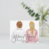 Wirst du meine Ehrenmatrone sein? Mädchen in Robes Einladung (Stehend Vorderseite)