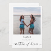 Wirst du meine Ehrenmatrone sein? | Moderne Fotoka (Vorne/Hinten)