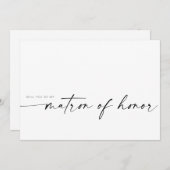 Wirst du meine Ehrenmatrone sein? | Modernes Minim (Vorne/Hinten)