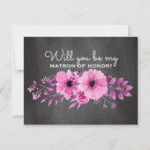 Wirst du meine Ehrenmatrone sein? | Trauzeugin Einladung (Vorderseite)