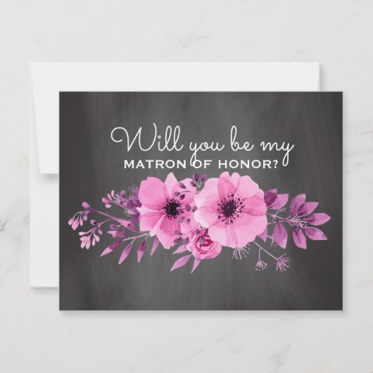 Wirst du meine Ehrenmatrone sein? | Trauzeugin Einladung (Vorderseite)