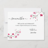 Wirst du meine Hochzeit mit Tscherkernblüte sein? Einladung (Rückseite)