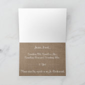 Wirst du meine Jr. Bridesmaid sein? Rustikale Sonn Einladung (Innenseite)