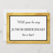 Wirst du meine Junior-Brautjungfrau sein? Einladung (Rückseite)