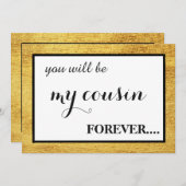 Wirst du meine Junior-Brautjungfrau sein? Einladung (Vorne/Hinten)