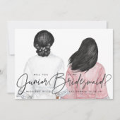 Wirst du meine Junior-Brautjungfrau sein? Mädchen  Einladung (Vorderseite)