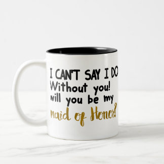 Wirst du meine Mädchenehre sein? Zweifarbige Tasse