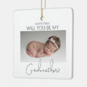 Wirst du meine Mutter sein? Weihnachtsbaum Keramikornament (Links)