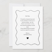 Wirst du meine Patentante sein Wellenförmige Fotok Einladung (Rückseite)