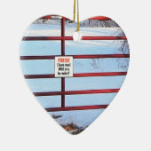 Wirst du meine sein? Farm Gate Valentine Keramik Ornament (Rechts)