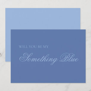 Wirst du meine Something Blue Hochzeitsgesellschaf Karte
