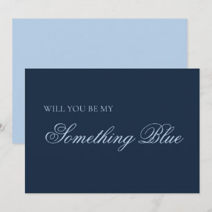 Wirst du meine Something Blue Hochzeitsgesellschaf Karte