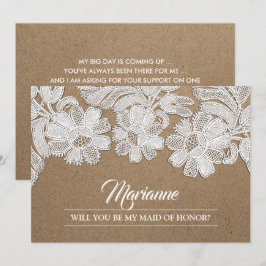 Wirst du meine Trauzeugin sein? Blume Einladung