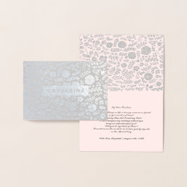 Wirst du meine Trauzeugin sein? Blütenrosa Folienkarte