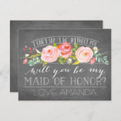 Wirst du meine Trauzeugin sein? | Bridesmaid Einladung (Vorne/Hinten)
