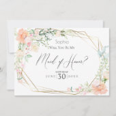 Wirst du meine Trauzeugin sein, die Frühlingsblume Einladung (Vorderseite)